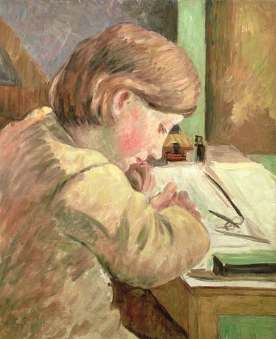 Pablo escribiendo, c.1894 de Camille Jacob Pissarro